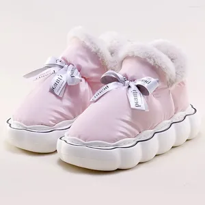 Slippers Fashion Cotton Female Home Indoor Winter Warm Shoes Womens Cute Plus Plush Outdoor Snow Boots A42