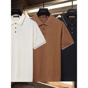 Italy's Loro * P Nuo You Pianya 2024 Spring/Summer New Polo Collar Business Casual POLO Shirt LP Short Sleeves D36ba9