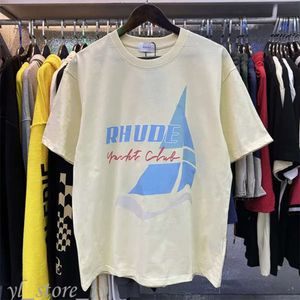 Designer Rhude T Shirt Spring Summer Shirt Man T Shirts Women Tees Skateboard Oversize Men Short Sleeve T-Shirt Brand Men's Rhude Shirt 5020