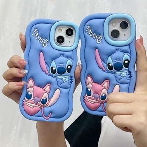 So Cute Cartoon Silicon Wave Side Soft Phone Case for Samsung Galaxy S24 S23 Plus S22 Ultra S21 S20 FE A53 A14 A54 A04E