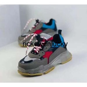 balencigaa chunky Toddlers Balencig Kids S Infant Triple Big Little sneakers dad shoe thick sole Casual Sports Running Shoes Combination crystal Clear So