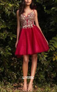 2024orange sukienki koktajlowe luksusowy koralik kryształowy mini mini sukienka dla kobiet 2024 Off-the ramiot osłona balus szatę de soiree 2 style