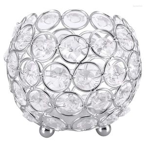 Titulares de vela Crystal Tea Light Titular de casamento Banquetes de festas familiares Acessórios do centro de decoração (10 cm)