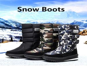 Women039Smen039S Snow Boots مقاومة للماء أحذية قطنية غير مقاومة للماء Hightop Midleg Boots7230107