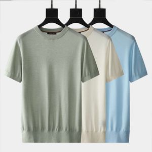 Italian Loro * P Noyoupiya Summer LP Men's Mulberry Silk Blended Short Sleeved Knitted Shirt T-Shirt Trendy D2783c