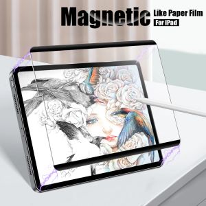 Skyddare som pappersfilm för iPad Pro 13 11 2024 12.9 10 9 10: e 9: e generationen 10.2 Skärmskydd på iPad Air 5 4 2 3 mini 6 Magnetic