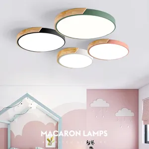 Ceiling Lights Wooden Round LED Light Modern Style Kids Bedroom Dining Room Home Decor Kitchen Hallway Aisle Interior Decorative Light.