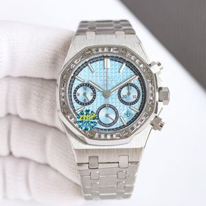 Zegarek zegarek Designer Mechanical 7750 Zegarek 40 mm Sapphire Glass Chronograph Watch 316L Stal nierdzewna obudowa Montre de Luxe moda Daimond 10a zegarek