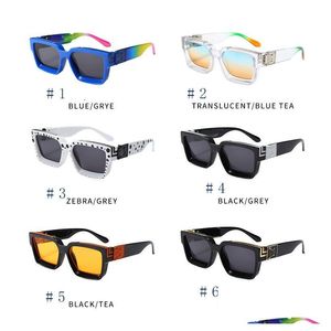 Óculos de sol Summer Spring Man Cycling moda moda clássica Óculos femininos Candy Color Beach Glasses Driving Black Protection Otljg