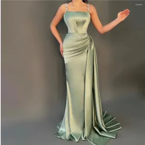 Party Dresses Muloong Square Neckline Sweep Train Women Elegant and Pretty Luxury Prom Dress