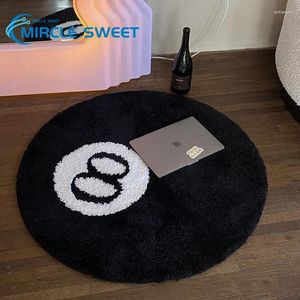 Mattor Mircle Sweet Soft runda mattor för stol heminredning sovrum vardagsrum golvmattdesign säng under soffa matta