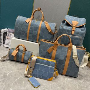 Duffel Bag Designer Tote Bag Denim Шахмарная доска для багажного пакета Keepall Weekend Bag Sudback Sudback Travel Duffle Bag Высококачественный кошелек