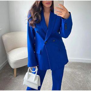 Womens Suits Solid Color Suit Jacket And Tube Top Trousers Fashion Female Street Daily Sexy Temperament 240110wj