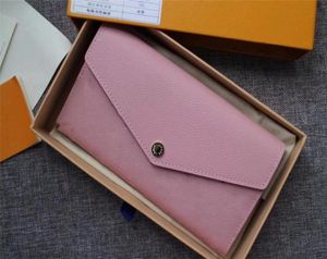 Długie portfel Multicolor Designer Monety Purse Holder Women Classic Zipper Pocket Clutch 5 Colour