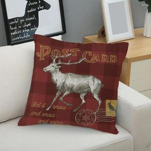 Pillow Slipcover Square Throw Case Flax Dustproof Fashion Hidden Zipper Cover Holiday Decoration
