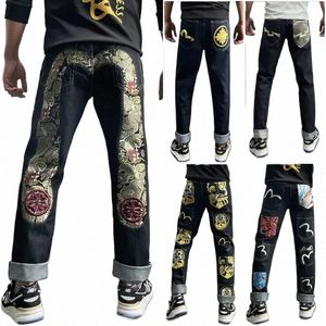 men's Jeans Y2k Streetwear Casual Pants Punk Hip Hop Letter Print Baggy Harajuku Straight Denim Trousers T230110 k53s#