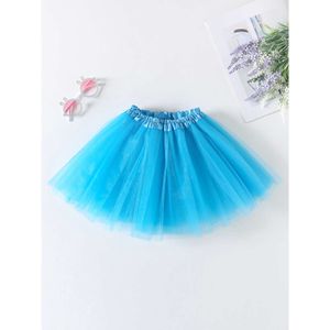Solid Color Tutu für Mädchen Elastic Dancewear Tutus Mini Fairy Tulle Rock geschwollene Ballettröcke L2405