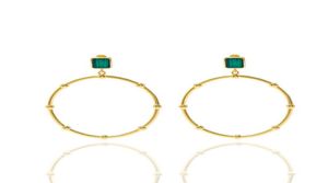 luxury jewelry women designer errings gold malachite hoop huggie ins fashion earrings and diamond clavicle chain jewelry suits7769895