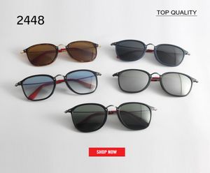Лучшие солнцезащитные очки для моды женщины многоцветные ртутные зеркальные очки мужчины мужчина для женского покрытия солнцезащитные очки 2448 квадратная де Сол Feminino Gafas6402970