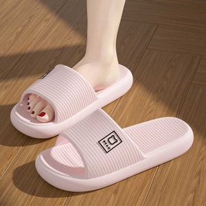 Slippers Summer Cute Design Ladies Home Shoes Cosy Non-slip Slides Lithe Soft Sandals For Men Womens Couple Indoor Flip Flops H240605