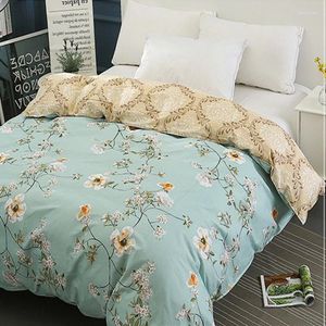 Bedding Sets Light Blue Simple Style Fashion Home Set 3-4pcs Printed Solid Lovely Pattern With Flowers