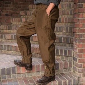 Pantaloni maschili yanghaoyusongi fatto in casa Yutumm khaki cavaliere a gamba a gamba di cotone pantaloni unisex casual unisex casual