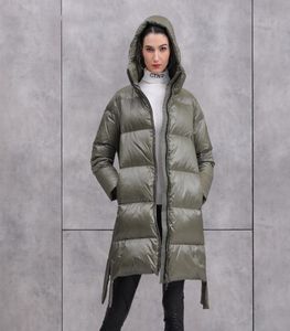 Antiseason long down jacket whom the new European winter 2021 90 white duck downs more hooded jackets Highend design1382177