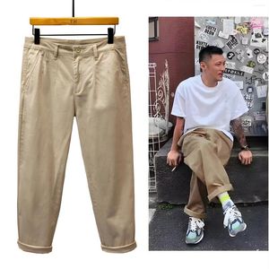 Men's Pants Yu Wenle Trendy Brand Fashion Vintage Cargo Washed Cotton Pantalon Baggy Loose Straight Trouser For Men