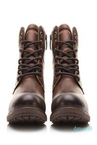 Men Boots Winter Lace Up Vintage Plush Keep Warm Chle Snow Boots Men Footwear Leather Shoes Botas Hombre5032108