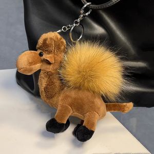 Mody camel lalka samochodowa brelokowa torba torebka dekoracja wisiorka urocza futrzane zwierzę zwierzęcy urok pluszowy work