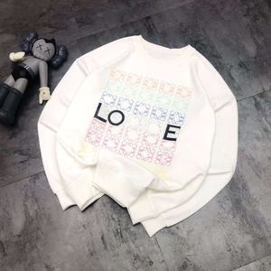 Designer Luxo Loes Loes Classic outono/inverno moda impressa no pescoço masculino e mulheres casais soltos camisa casual camisa versátil de tendência
