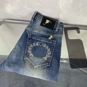 spring summer mens jeans designer Jeans men letter pattern denim pants casual loose straight Pants washed Denim trousers