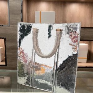 Lśniące srebrne torebki hobo designerka dla kobiet męskie torebki projektanci lustra Tote Totes Women Luksusowe torby na ramię Crossbody Purs215Q