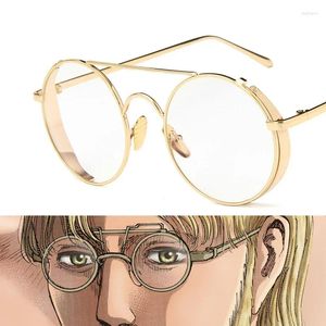 Party Supplies Anime Attack On Titan Zeke Jaeger Glasses Steampunk Metal Flat Mirror Retro Round Frame