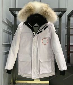 Canadian Men's Fashionable Parker Down Jacket Högkvalitativ klassisk kappa med huva förtjockad kvinnors fjäder vindtät kappa avtagbar päls krage