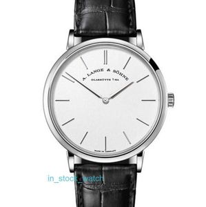 Alengey watch luxury designer 211 027 White Plate Large Needle 18K Platinum Manual Mechanical Mens Watch 40mm SDT