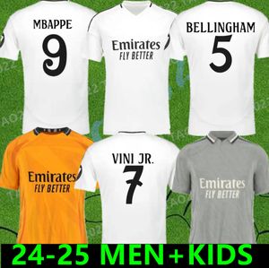 MBAPPE 2024 2025 Jerseys de futebol 24 25 Camisa de futebol Real Madrids Camavinga Alaba Modric Valverde Quarto Camiseta Homens e Uniformes Infantis Vini Jr Bellingham Arda Guler