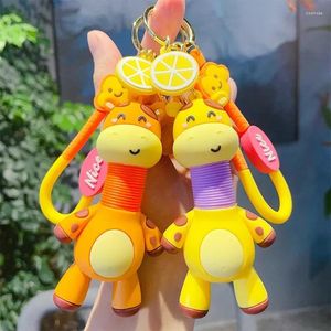 Favore festa Cute Caratoon Giraffe Keelechain Creative Auto Borse Regali appesi per bambini Amici Amante compleanno di Natale