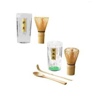 Teaware sätter traditionella matcha set handgjorda japanska stil te tillverkningsverktyg bambu visp för rum kök hälsning mottagning