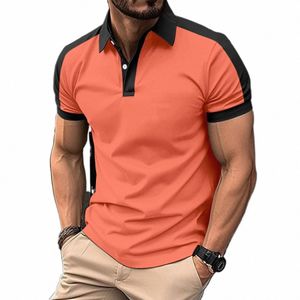 Summer Men krótkie rękawowe koszulę polo Fi Lat-Slat T-shirt męski kolor oddychający koszulka Party Mężczyzn ubrania top s-xxxl 763b#