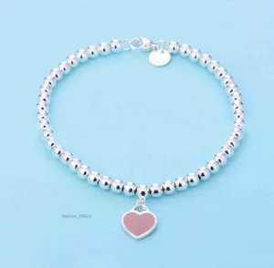 Love Heart Designer Armband Sier Armband Bottom Plated Girl Friend Souvenir Gift Fashion Charm Designer smycken