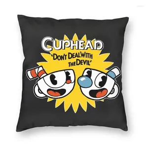 Pillow Cuphead And Mugman Cover 40x40 Decoration 3D Printing Electronic Games Throw Case For Car Double-sided