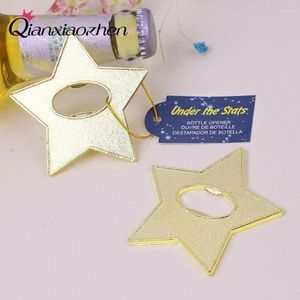 FORNO PARTY Qianxiaozhen 4pcs Gold Star Bottle Apri Bomboniere matrimoniali e regali Forniture Souvenir per gli ospiti