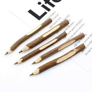 木天然枝の木製鉛筆環境に優しい、生分解性の樹皮ボールペンペンレーザー印刷広告