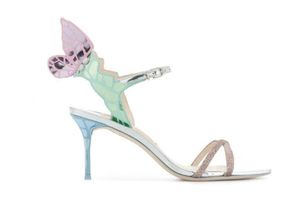 Sophia Webster Vivid Butterfly Wings Sandals 발목 스트랩 하이힐 화려한 천사 펌프 웨딩 파티 샌들 9859367