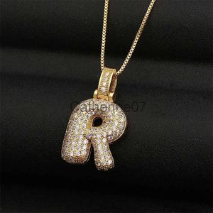 Pendant Necklaces BALLOON LETTER INITIAL PENDANT Necklace Gold Plated Cubic Zirconia Bubble Letter Necklace Bridesmaid Gifts Initial