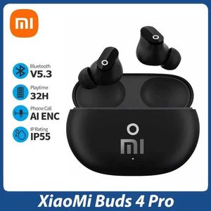 Cell Phone Earphones Buds 4 Pro Mijia Wireless Earbuds Bluetooth Earphones Noise Reduction Headphones HiFI Stereo Sound Built-in Mic Headset S246063