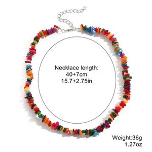 Bohemin colored cruhed necklce for women nturl ne ummer cceory