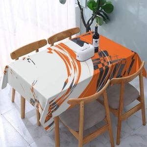 Table Cloth Orange Grey Rectangular Coffee Cover Tablecloth For Home Wedding Party Decorate Oil-proof