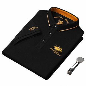 fi Men's Short Sleeve Polo Tshirt Man Embroidery POLO Tee Male Casual Collar T-Shirt 365Z#